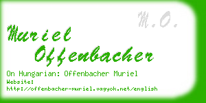 muriel offenbacher business card